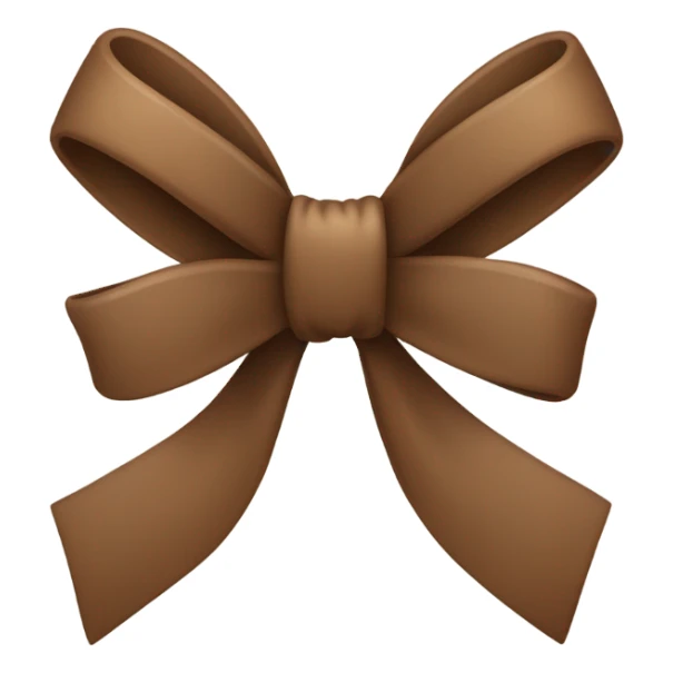 brown cute bow sticker