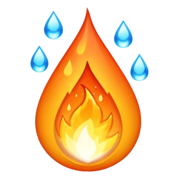 fire and water sticker