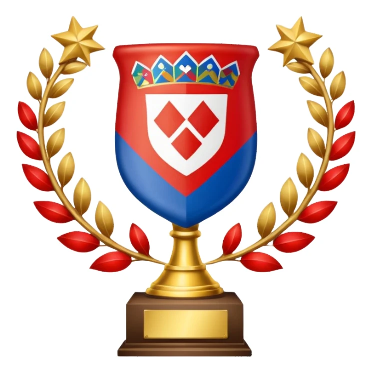 A trophy for Croatian championship sticker
