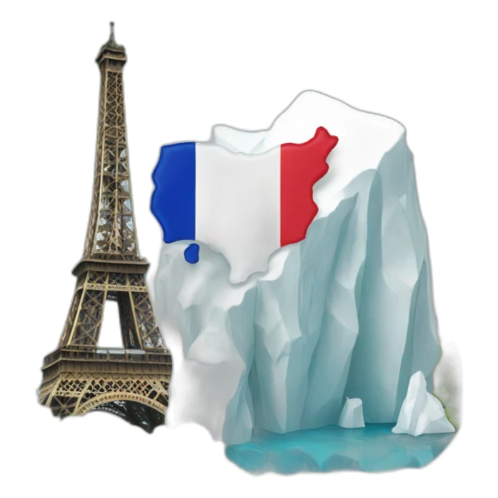 France with iceberg  sticker