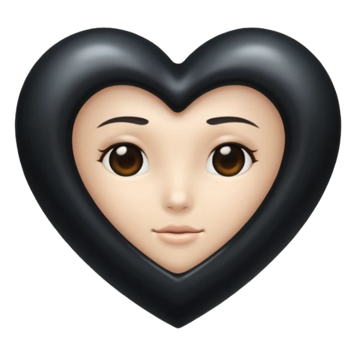 Black heart with fair sticker