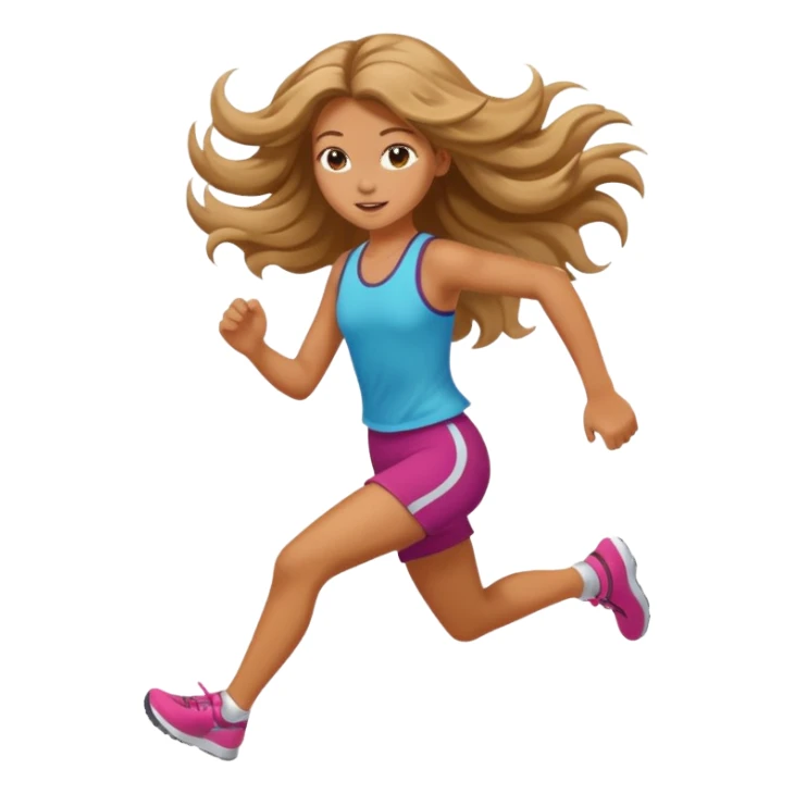 Menina correndo sticker