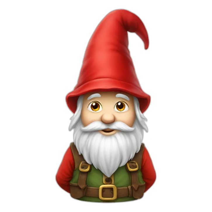 A gnome in a red hat sticker
