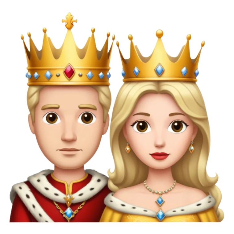 king and queen crown sticker
