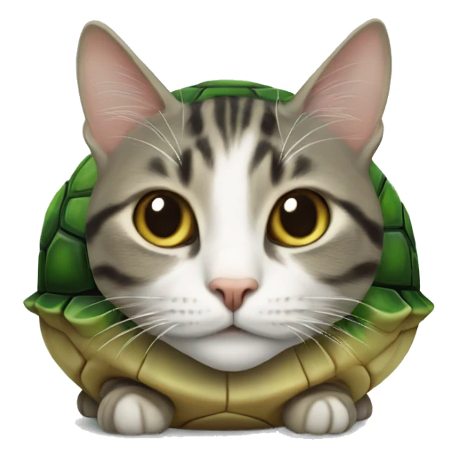 Cat with a turtle shell sticker