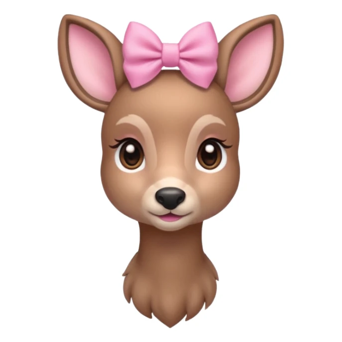 Cute Doe with a pink bow sticker