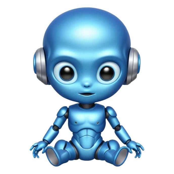 Alien robot baby sticker