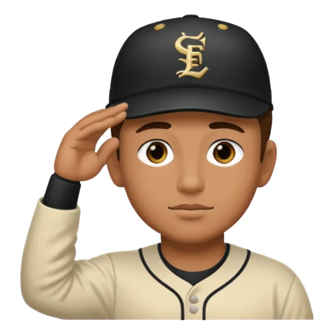 Baseball player, saluting, under eye black stickers sticker