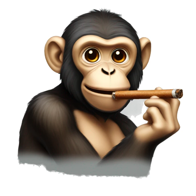 Monkey with cigar sticker