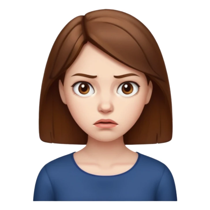 brune qui regarde mal sticker