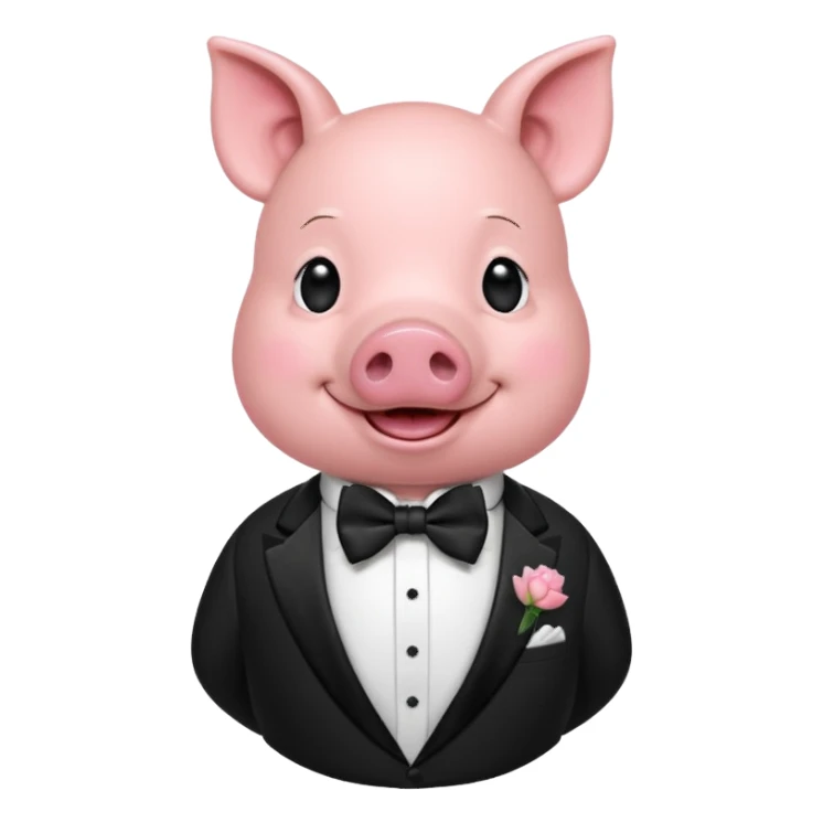 Groom pig sticker