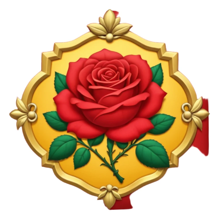 brasão com rosas condessa vermelha sticker
