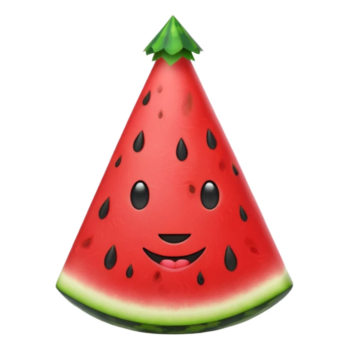 watermelon in party hat sticker