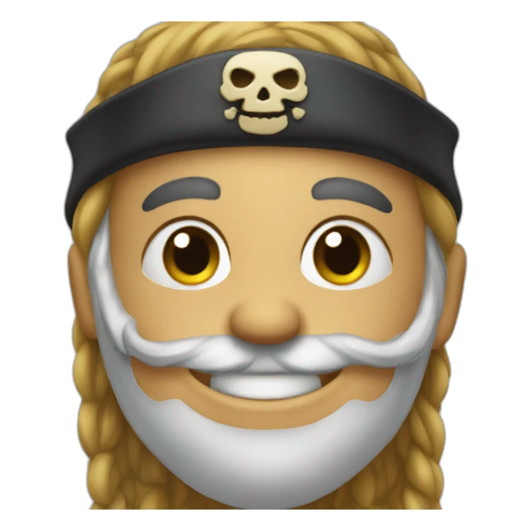 a happy pirate head sticker