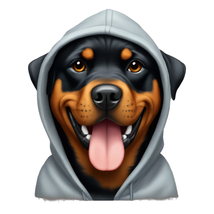 Rottweiler wearing hoodie sticker