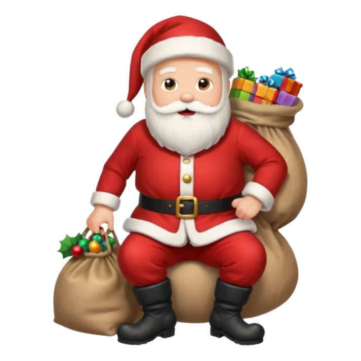 Santa on a chimney sticker