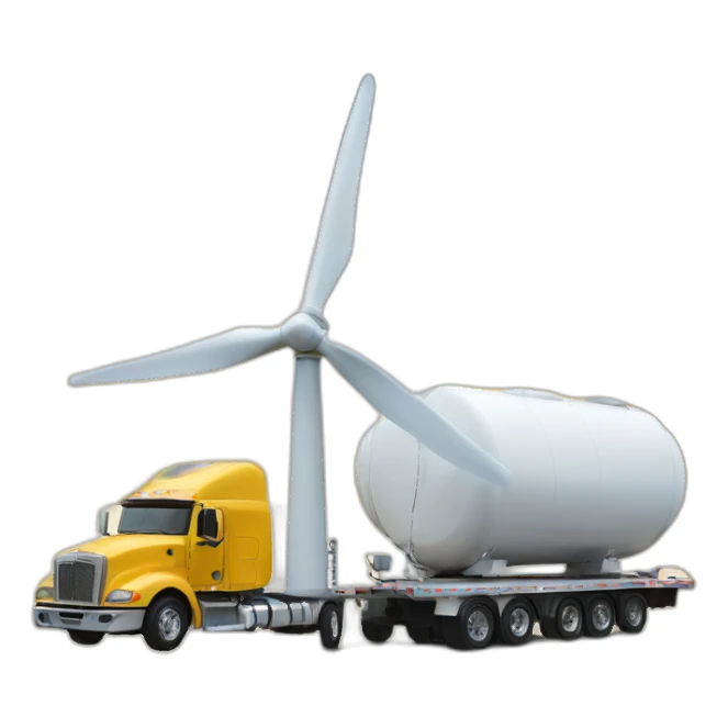 wind turbine on trailer sticker