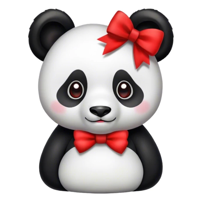 Un panda con un lazo sticker