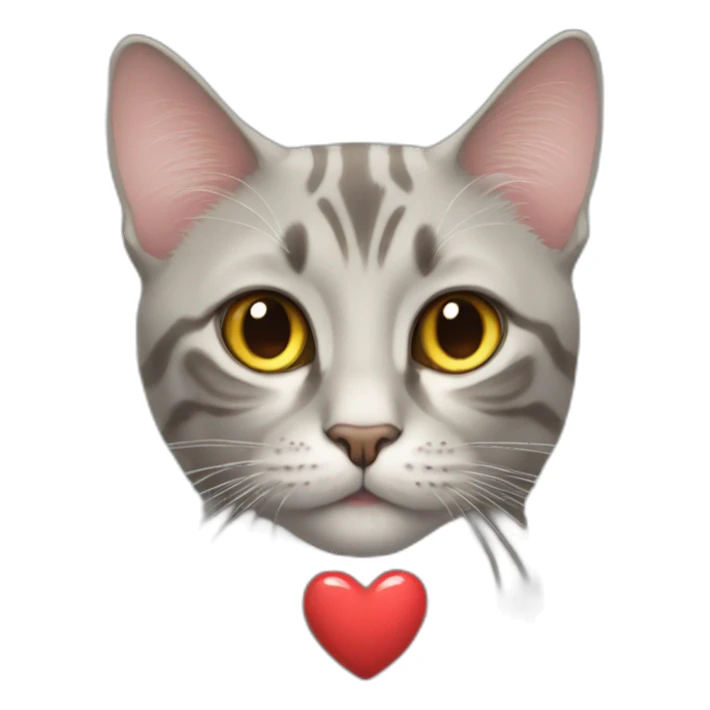 cat with heart eyes sticker