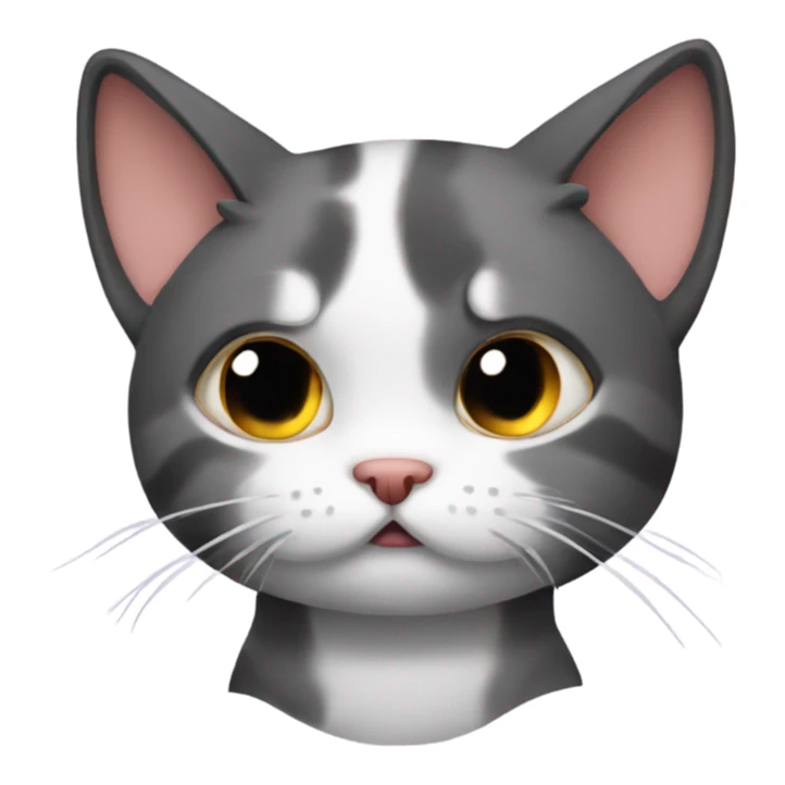 Glaring cute kitty sticker