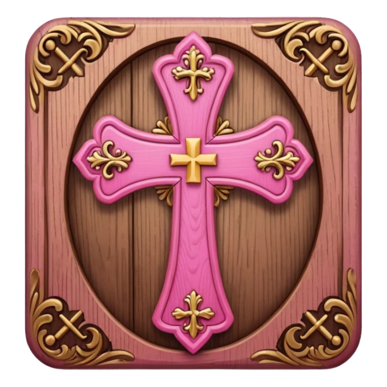 Pink christ cross sticker