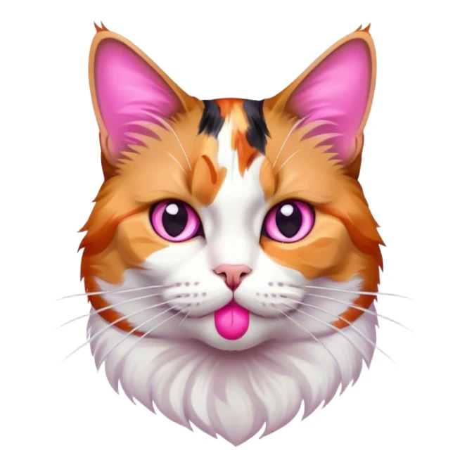 Cat smoking pink cigarette  sticker