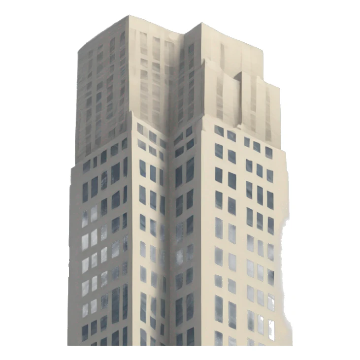 Tower crushing into skyscraper  sticker