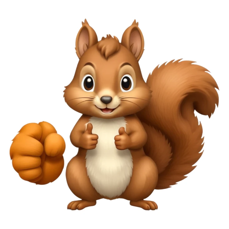 Squirrel thumbs up  sticker
