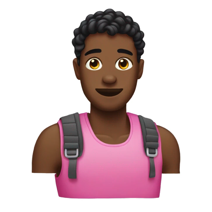 Black man with pink barrel twists sticker