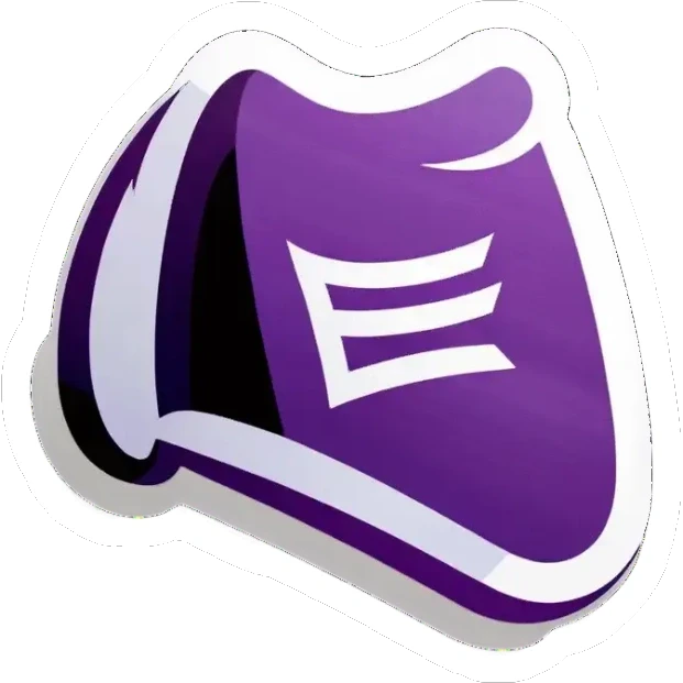 Purple English icon sticker