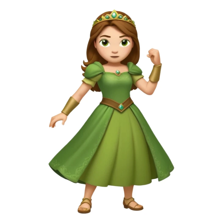 Princess Fiona in action pose, ready for adventure sticker