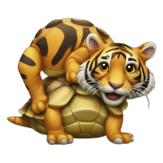 Tigre et tortue sticker