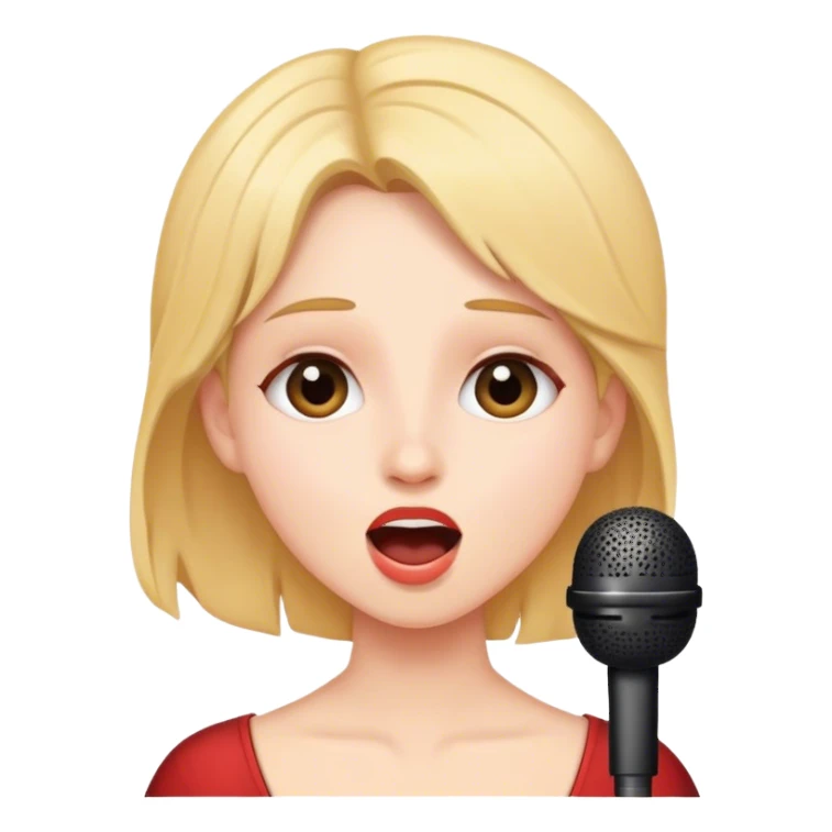 Girl singing sticker