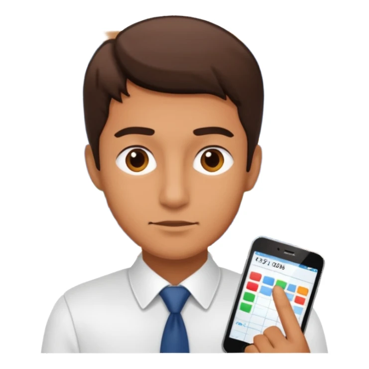 man investing sticker