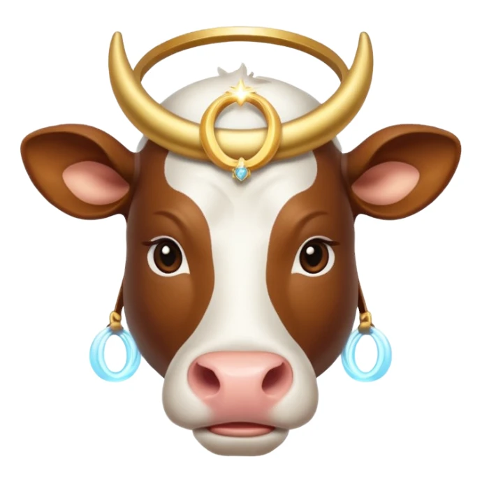 Cow with a halo sticker