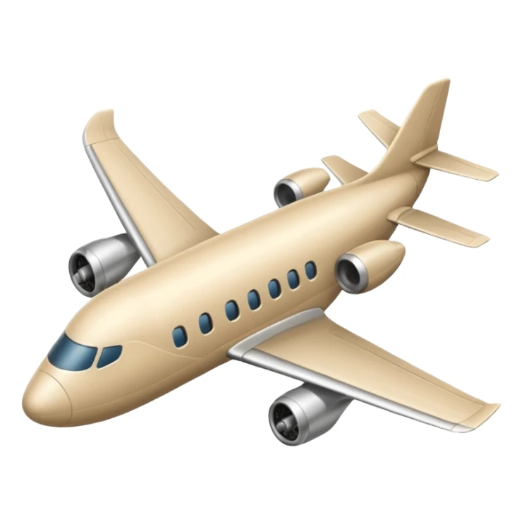 airplane beige sticker