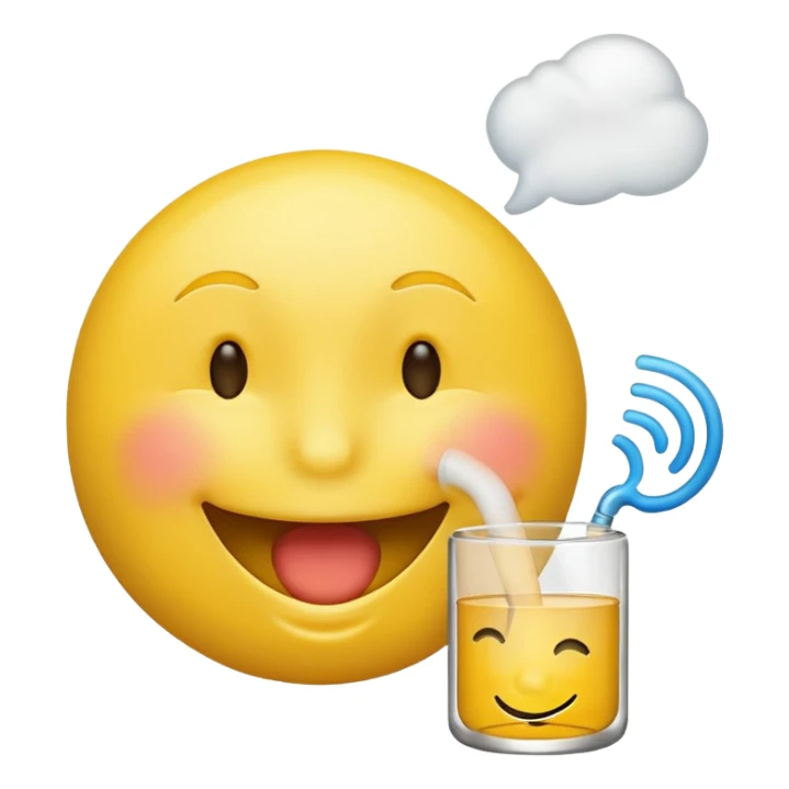 Smiley taking a whiff sticker