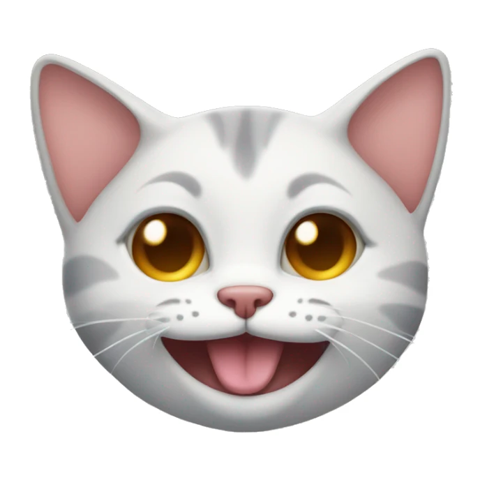 Cat winking with tongue out sticker