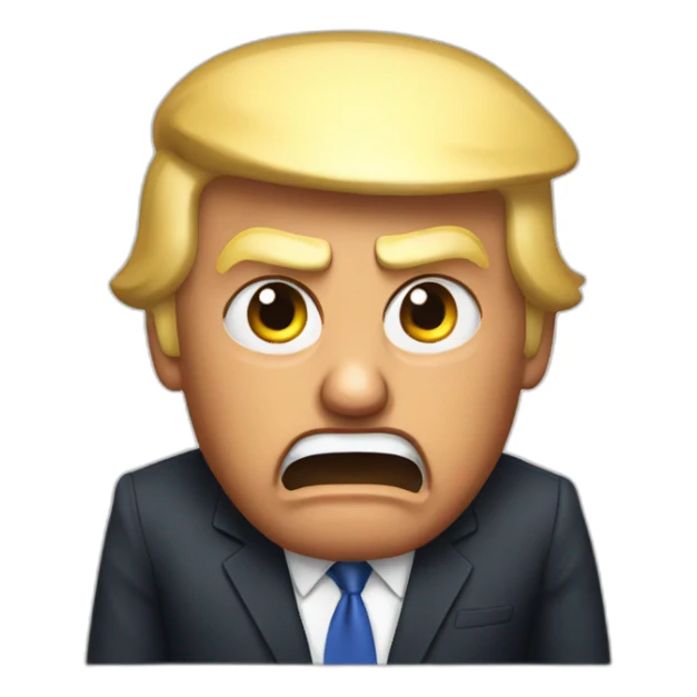 engry donald trump sticker