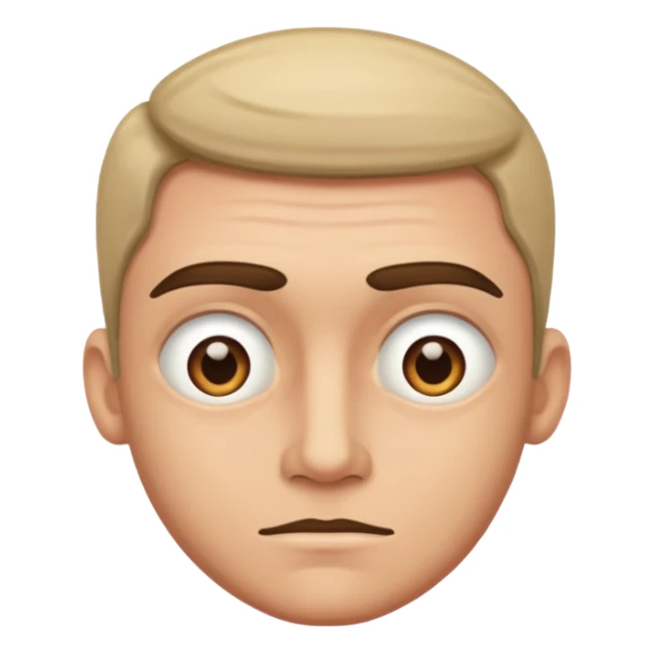 Man with eyes crossed  sticker