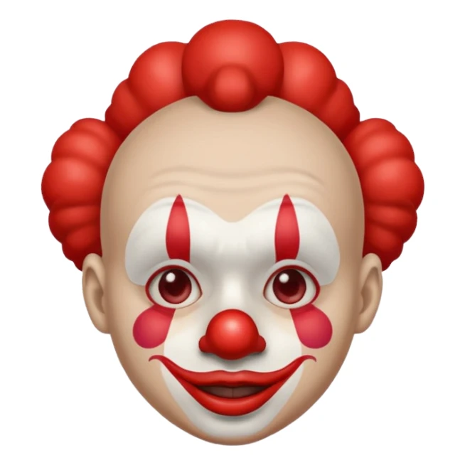 Wearing a clown nose sticker