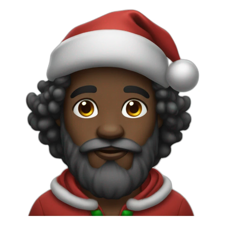black pantherin santa claus sticker