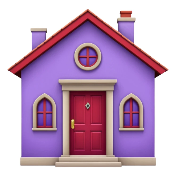 purple house sticker