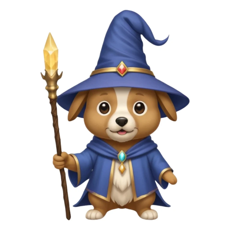 Dog wizard sticker