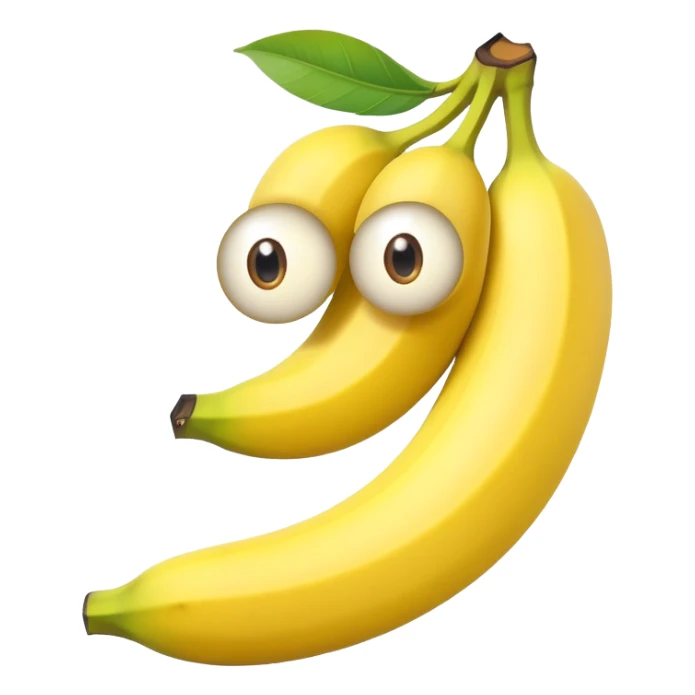 Banana with googly eyes sticker