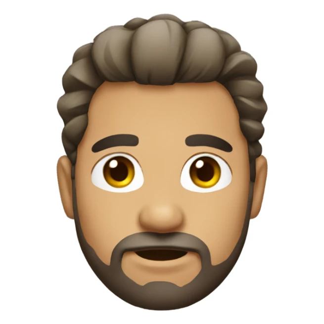 Men barba hair fat sticker