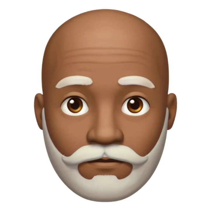 Black man bald head white beard sticker