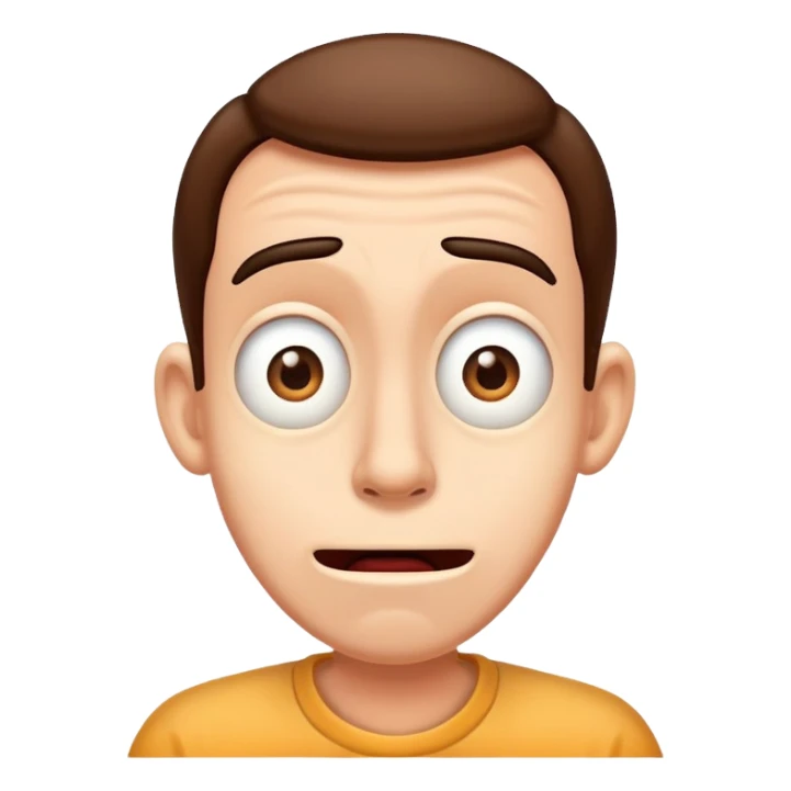 Goofy confused and strange sticker