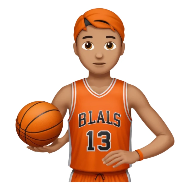 Giocatore basket con il pallone sticker