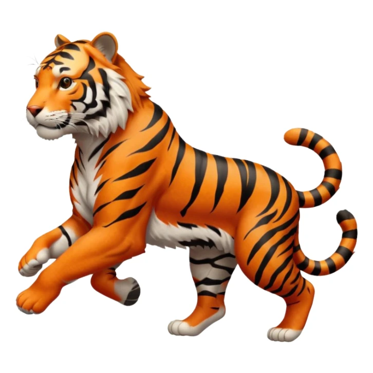 Realistic Tiger running in profile sticker